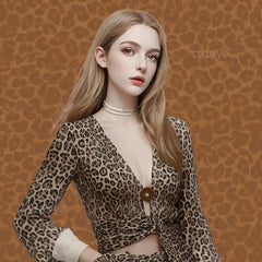TTDeye Nude Brown Leopard Design