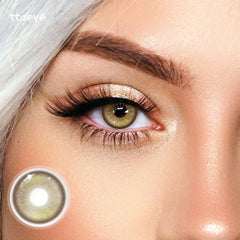 TTDeye Honey Whisper Brown Colored Contacts | Soft Hazel Brown Lenses, 1 Year