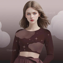 TTDeye Nude Pink Snow and Cloud Design