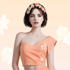 TTDeye Yellow Solid Floral Pattern
