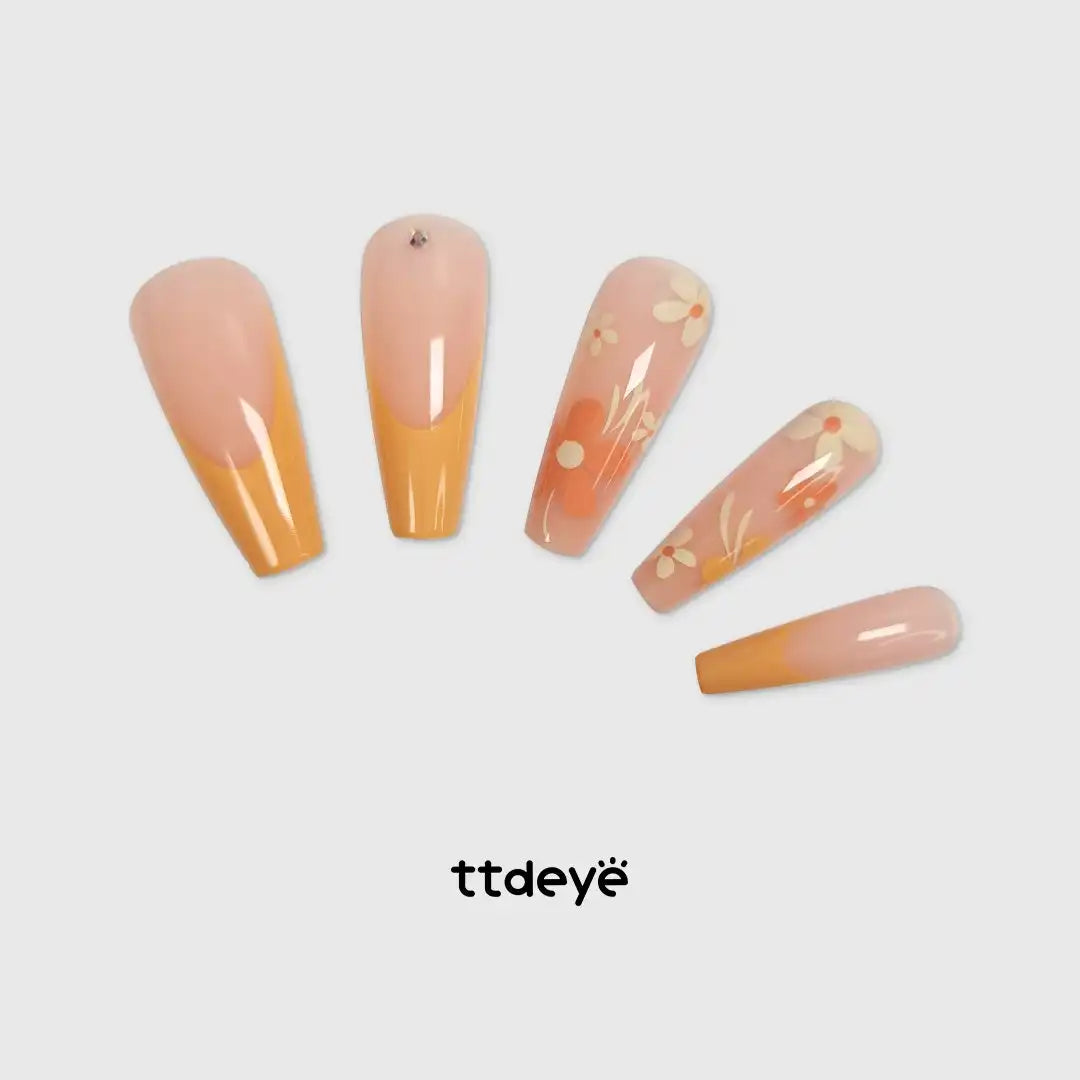 TTDeye Yellow Solid Floral Pattern